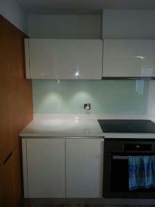 Glass kitchen backsplash