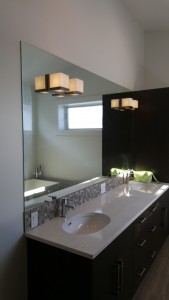 large custom bathroom mirror